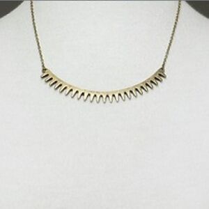 Tiny Teeth Necklace - Antique gold